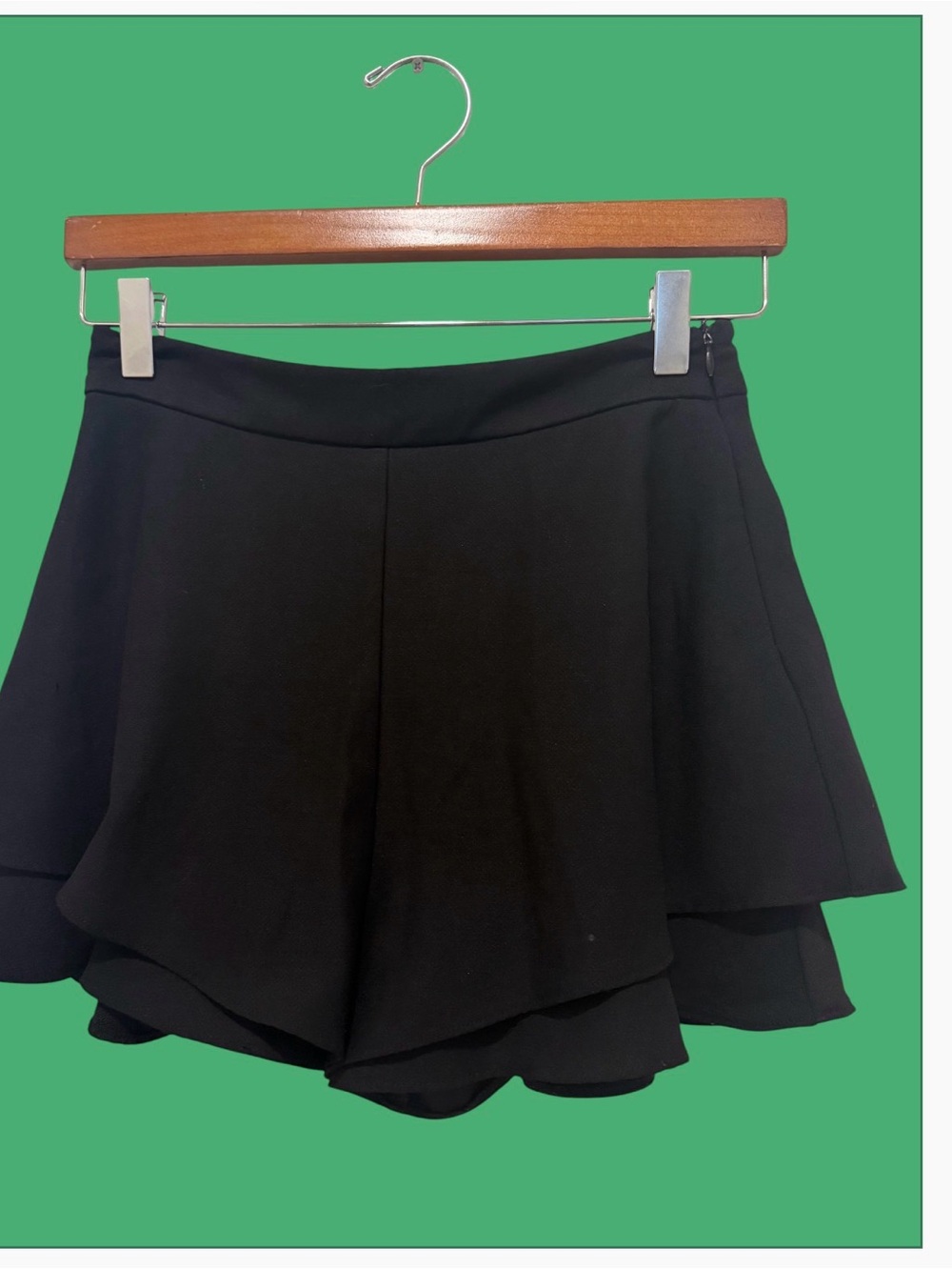 Black Zara Skort Size XS Ruffle Design